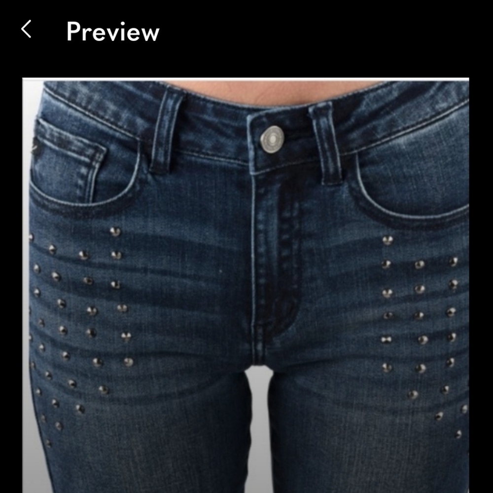 Kancan Distressed Rivet Skinny Jeans - Picture 6 of 12